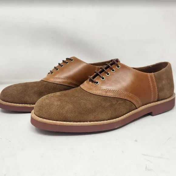 New men's 8 J Crew saddle shoes in leather and English suede oxfords Camel Tan