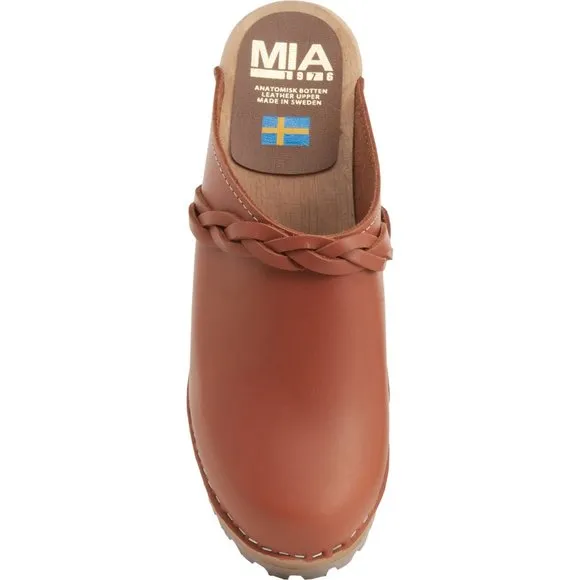 NEW MIA Made in Europe Elsa Swedish Clogs  Italian Leather,Open Back Women 367sn