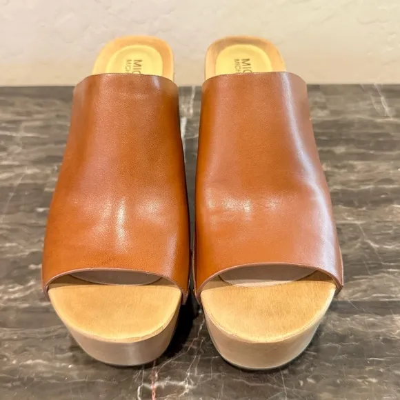 NEW Michael Kors Beatrice Slide Leather Open Toe Clogs