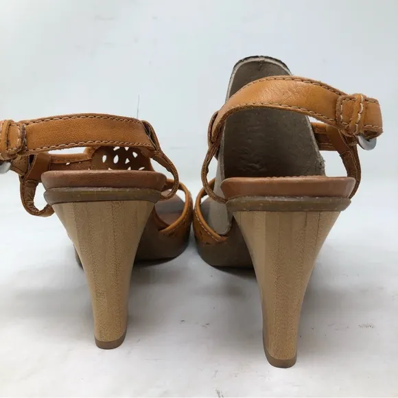 New Naya Alpine Bamboo Heel Slingback cutout Heels