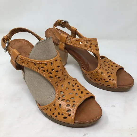 New Naya Alpine Bamboo Heel Slingback cutout Heels