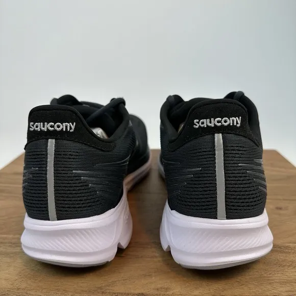 New NIB Mens Saucony Ride 14 Black Athletic Road Running Shoes Sneaker Size 12 M