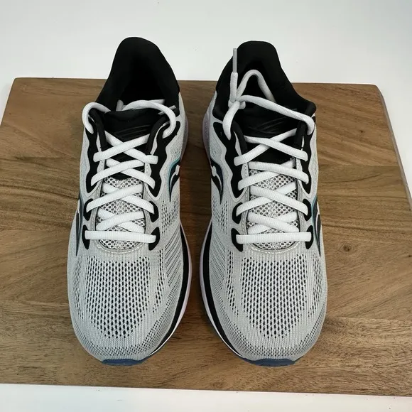 New NIB Mens Saucony Ride 14 Gray Athletic Road Running Shoes Sneaker Sz 8.5 M