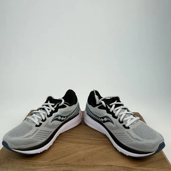 New NIB Mens Saucony Ride 14 Gray Athletic Road Running Shoes Sneaker Sz 8.5 M