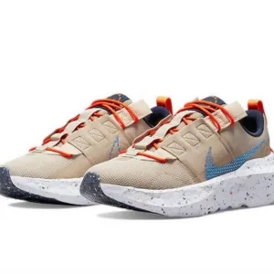 New Nike Crater Impact  / Women's Cream/Blue Running Shoes Size US 7