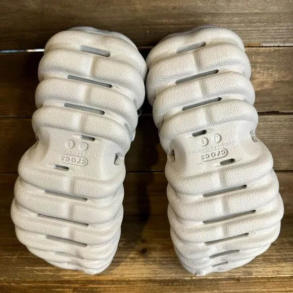 New NWT Big Kids Crocs‎ Echo Gray Comfort Clogs Sandals Shoes Size 1 Y