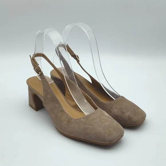 NEW NYDJ Faelynn Slingback Heels in  Suede. $139