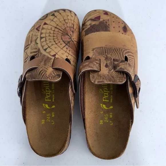 NEW Papillio by Birkenstock Boston Clogs Patterned 245 Size 7 Narrow