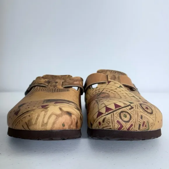 NEW Papillio by Birkenstock Boston Clogs Patterned 245 Size 7 Narrow