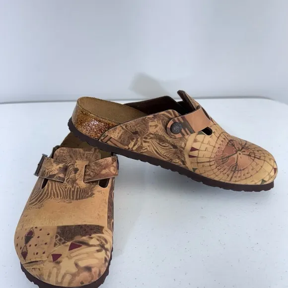 NEW Papillio by Birkenstock Boston Clogs Patterned 245 Size 7 Narrow