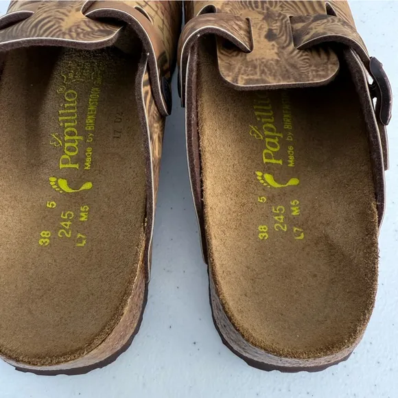 NEW Papillio by Birkenstock Boston Clogs Patterned 245 Size 7 Narrow
