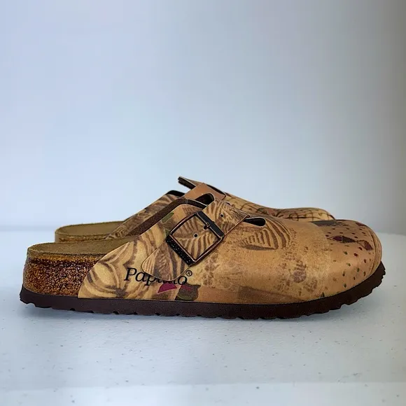 NEW Papillio by Birkenstock Boston Clogs Patterned 245 Size 7 Narrow