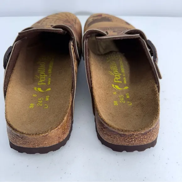 NEW Papillio by Birkenstock Boston Clogs Patterned 245 Size 7 Narrow