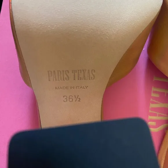 New! Paris Texas 4in Peach Mules