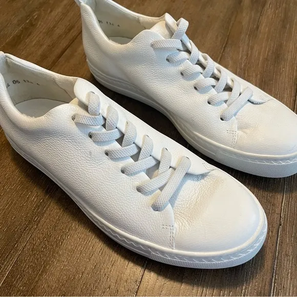 NEW! Paul Green Men’s Classic White Slip On Leather Soft Trainer Sneaker US 9.5