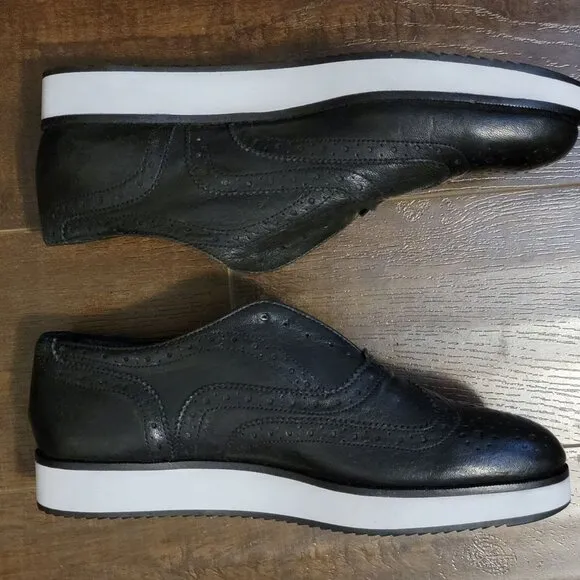 NEW Rag &amp; Bone Meli Wingtip Oxford Womens 38 Refined Chic Y2K Dark Academia
