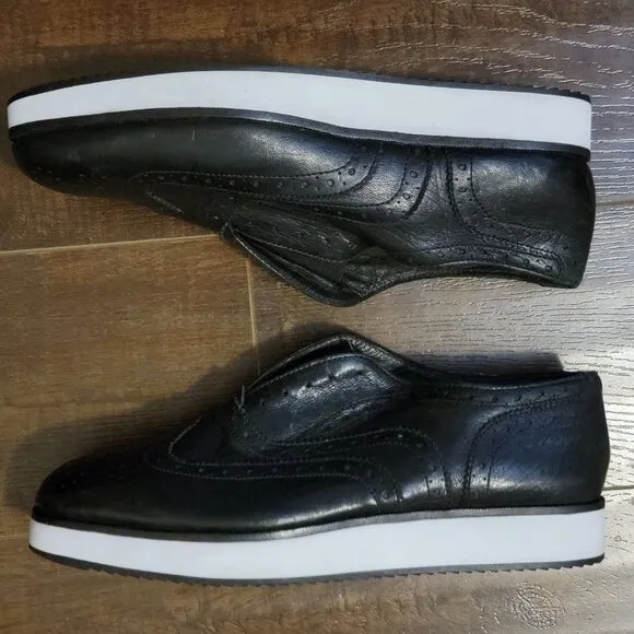 NEW Rag &amp; Bone Meli Wingtip Oxford Womens 38 Refined Chic Y2K Dark Academia