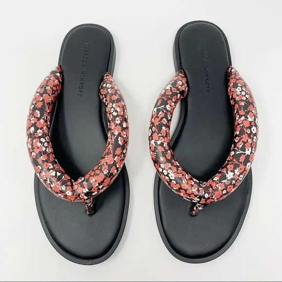 NEW! Rebecca Minkoff Senet Flip Flop in Red Floral