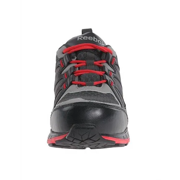 NEW REEBOK men's zigkick work shoe - wide in black/red