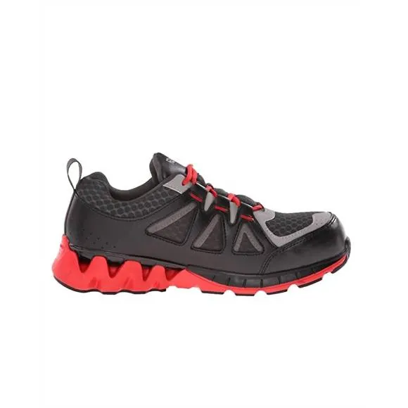 NEW REEBOK men's zigkick work shoe - wide in black/red