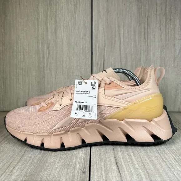 NEW Reebok Zig Kinetica 3 Pink Running Sneaker Athletic Shoes Women’s Size 10.5