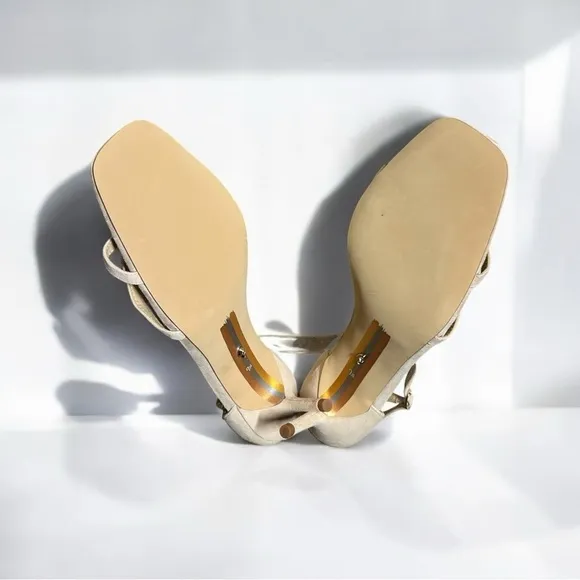 🌻NEW Sam Edelman Peonie Suede Kitten Heel Ankle Wrap Size 9.5