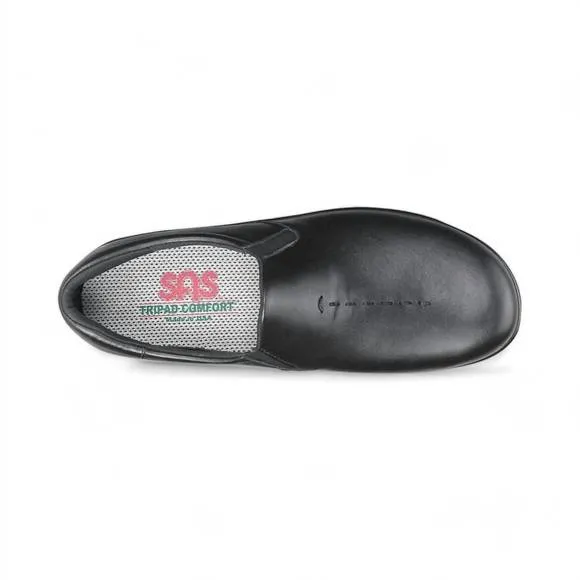 NEW SAS women's viva slip on loafer - double wide width in black