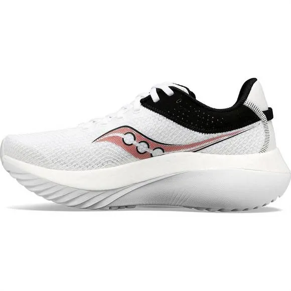 NEW SAUCONY men's kinvara pro shoes in white/infrared