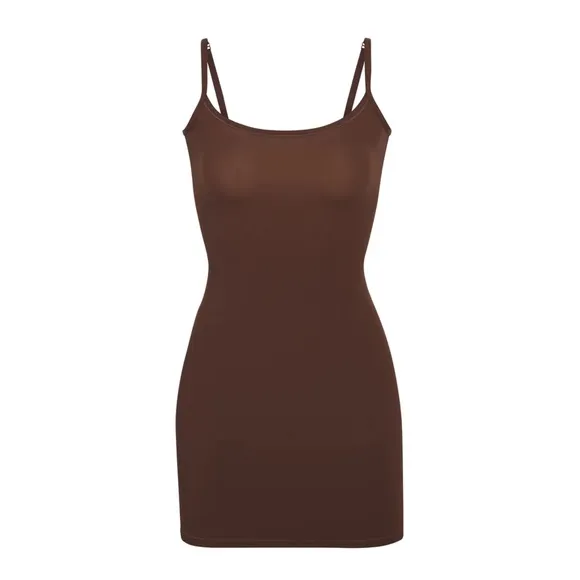 New Skims Fits everybody slip mini dress in Cocoa brown Size Large