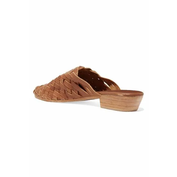 NEW ST. AGNI women's paris woven mules in tan