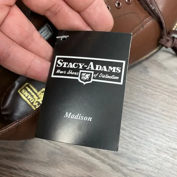 NEW Stacy Adams Madison Brown Oxfords 11 D