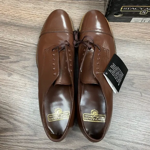 NEW Stacy Adams Madison Brown Oxfords 11 D
