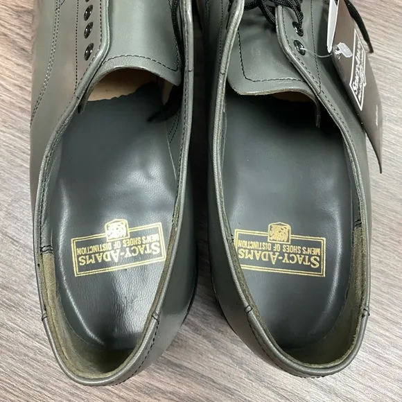 NEW Stacy Adams Madison Steel Gray Oxfords 12 D