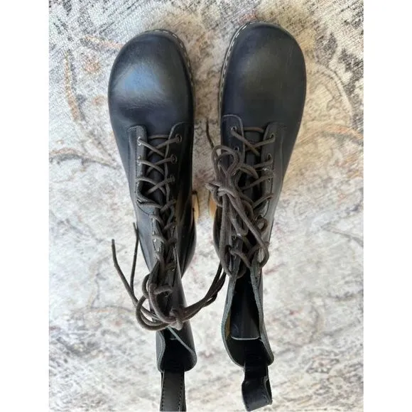 New Swedish Hasbeens Hippie Lace Up Boots Size 38