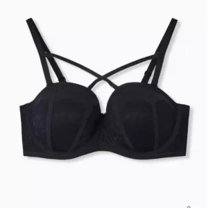 New! Torrid Curves sz 46 D Black Bombshell Everyday Strapless Push-Up Bra 46D