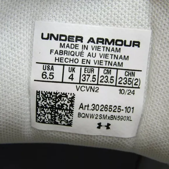 NEW UNDER ARMOUR Womens HOVR Turbulence 2 Sneakers Size 6.5 Running  White UA