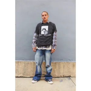 New Urban outfitters Mac Miller unisex vintage wash grey graphic tee Large