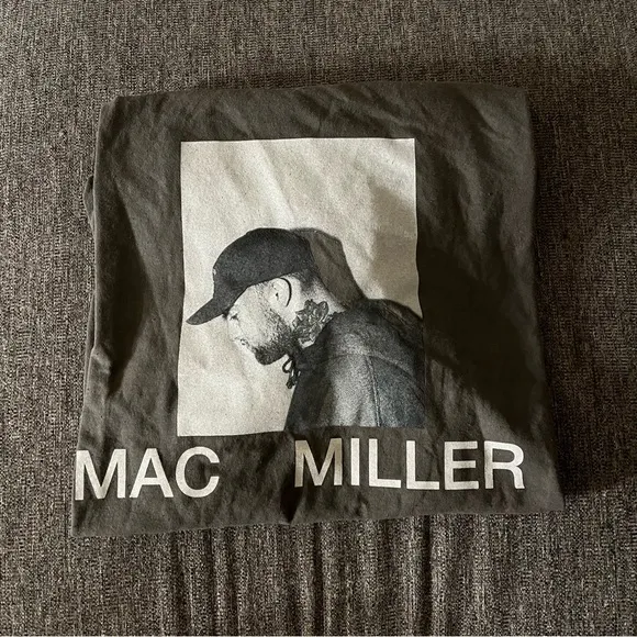New Urban outfitters Mac Miller unisex vintage wash grey graphic tee Large