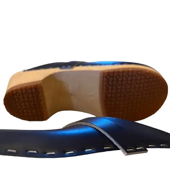 New VERKA 'Ledig' Swedish Clogs in Blueberry Size 37 or US 6 - 6.5