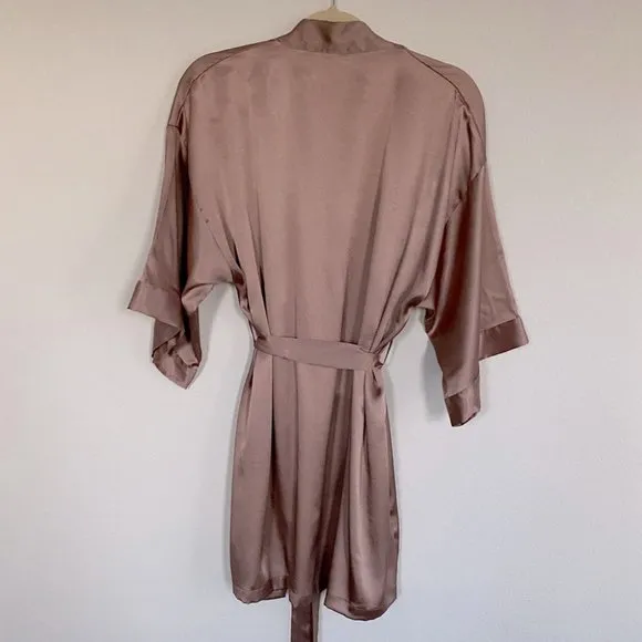 NEW Victoria's Secret Sheen Satin Robe Kimono M/L