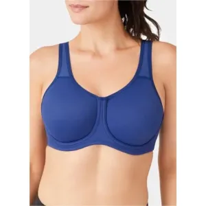 New Wacoal Simone sport underwire sports bra in blue and white stitching 34C