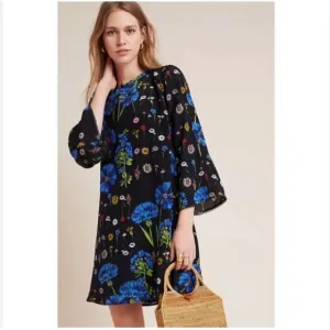 New with Tag: Anthropologie Lucinda Silk Tunic Dress. Size Medium