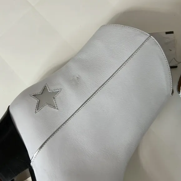NEW Women’s Thursday Everyday Boot Co Country Star White Leather Boots