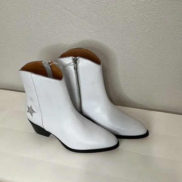 NEW Women’s Thursday Everyday Boot Co Country Star White Leather Boots