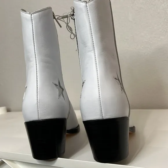 NEW Women’s Thursday Everyday Boot Co Country Star White Leather Boots