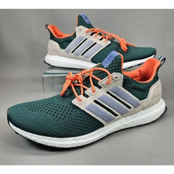 New XMAS Adidas Ultraboost 1.0 Green Core Blue Wonder Beige ID9668 Men’s Size 10