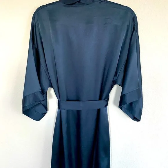 New XS/S VERY SEXY Silky Satin Robe Kimono SHORT