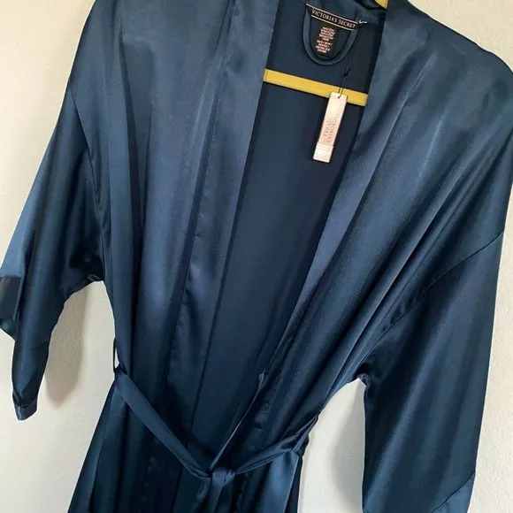 New XS/S VERY SEXY Silky Satin Robe Kimono SHORT