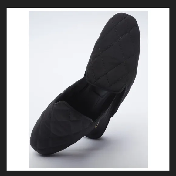 NEW Zara Quilted Flat Mules