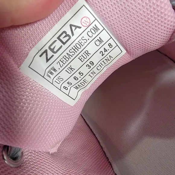 NEW Zeba Shoes Rose Gray Women's Hands Free Sneakers Size 8.5 Extra Wide